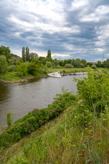 Der Hafen von Meißen in Sachsen