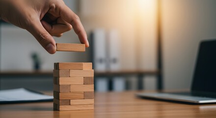 Strategic Planning Building a Strong Foundation with Blocks