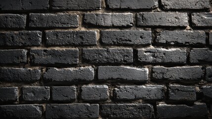 Naklejka premium Ultra quality image of black wall surface uses a lot of bricks. or old black brick wall abstract pattern. Put together beautifully dark background.