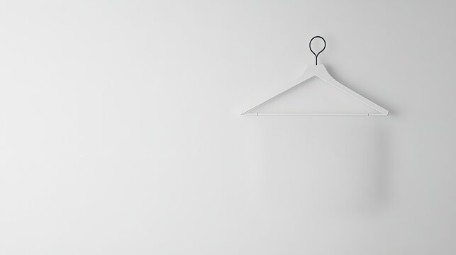 A clothes hanger on white background