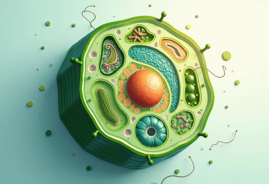 detailed plant cell structure labeled components microscope biology anatomy education science, diagram, walls, chloroplast, vacuole, cytoplasm, mitochondrion, nucleus