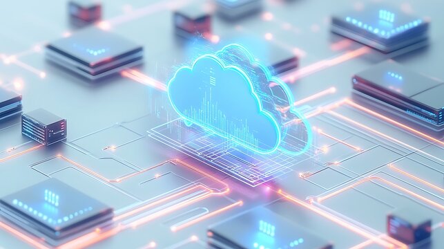 Cloud computing network design illustration.