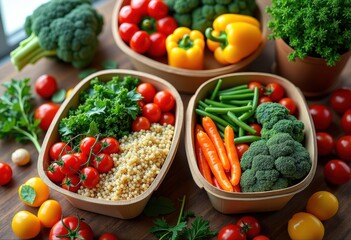 vibrant colorful plant based meal prep fresh ingredients healthy eco friendly containers culinary display, rainbow, lgbtq, lgbt, pride, love, equality, vegan