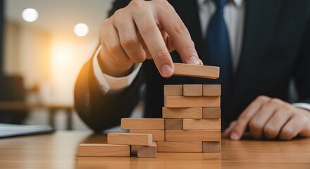 Strategic Planning Building a Strong Foundation with Blocks