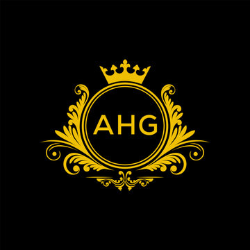 Initial AHG Letter Linked Logo for business and company identity. Modern AHG Letter Logo Vector Template with modern trendy golden logo.

