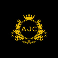 Initial AJC Letter Linked Logo for business and company identity. Modern AJC Letter Logo Vector Template with modern trendy golden logo.
