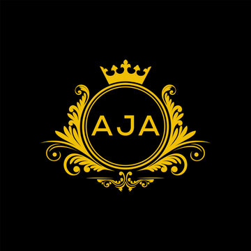 Initial AJA Letter Linked Logo for business and company identity. Modern AJA Letter Logo Vector Template with modern trendy golden logo.
