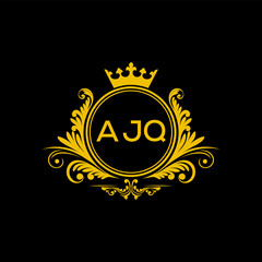 Initial AJQ Letter Linked Logo for business and company identity. Modern AJQ Letter Logo Vector Template with modern trendy golden logo.
