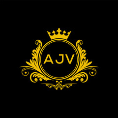 Initial AJV Letter Linked Logo for business and company identity. Modern AJV Letter Logo Vector Template with modern trendy golden logo.

