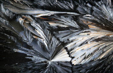 Macro image of sugar crystal structures with unique formations