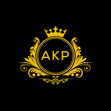 Initial AKP Letter Linked Logo for business and company identity. Modern AKP Letter Logo Vector Template with modern trendy golden logo.
