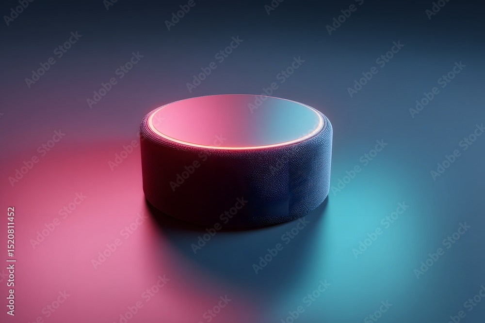 Aufkleber abstract voice assistant interface on a smart speaker