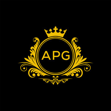Initial APG Letter Linked Logo for business and company identity. Modern APG Letter Logo Vector Template with modern trendy golden logo.
