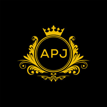 Initial APJ Letter Linked Logo for business and company identity. Modern APJ Letter Logo Vector Template with modern trendy golden logo.
