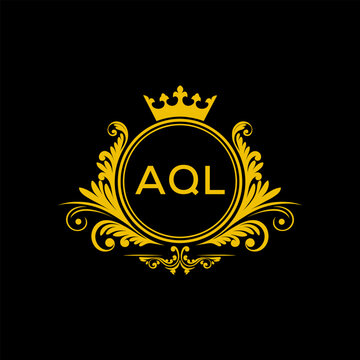 Initial AQL Letter Linked Logo for business and company identity. Modern AQL Letter Logo Vector Template with modern trendy golden logo.
