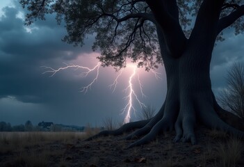 weathered tree trunk silhouetted dramatic stormy sky nature scene rustic aesthetics, input, clouds, landscape, wood, bark, branch, texture, dark, white, dusk