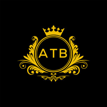 Initial ATB Letter Linked Logo for business and company identity. Modern ATB Letter Logo Vector Template with modern trendy golden logo.
