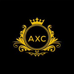 Initial AXC Letter Linked Logo for business and company identity. Modern AXC Letter Logo Vector Template with modern trendy golden logo.
