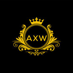 Initial AXW Letter Linked Logo for business and company identity. Modern AXW Letter Logo Vector Template with modern trendy golden logo.
