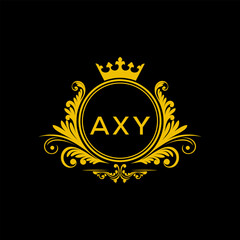 Initial AXY Letter Linked Logo for business and company identity. Modern AXY Letter Logo Vector Template with modern trendy golden logo.
