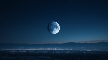 full moon over the night sky