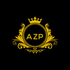 Initial AZP Letter Linked Logo for business and company identity. Modern AZP Letter Logo Vector Template with modern trendy golden logo.
