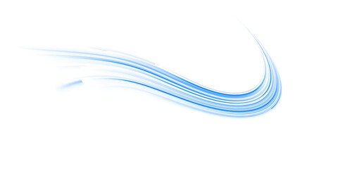 PNG curved motion streak with blue trail and glowing line across the dark road, as the laser beam breaks into light and a bright tail forms the main moving line PNG.