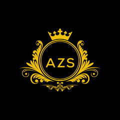 Initial AZS Letter Linked Logo for business and company identity. Modern AZS Letter Logo Vector Template with modern trendy golden logo.
