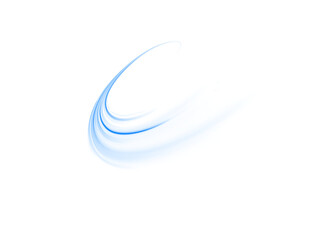 PNG blue curve with laser streak and glowing motion blur on dark highway, dynamic tail flash and fast light line speed vector effect in futuristic style PNG.