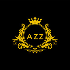Initial AZZ Letter Linked Logo for business and company identity. Modern AZZ Letter Logo Vector Template with modern trendy golden logo.
