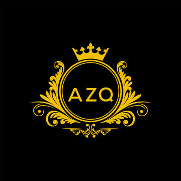 Initial AZQ Letter Linked Logo for business and company identity. Modern AZQ Letter Logo Vector Template with modern trendy golden logo.
