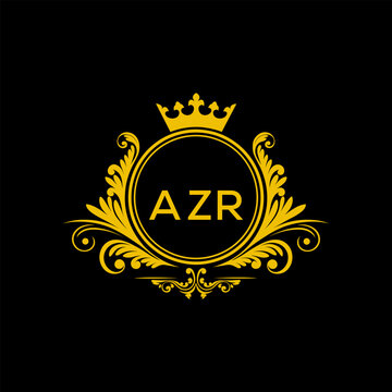 Initial AZR Letter Linked Logo for business and company identity. Modern AZR Letter Logo Vector Template with modern trendy golden logo.

