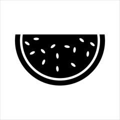 Watermelon Icon Symbol isolated white background. vector illustration. color editable.