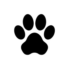 Paw Print Icon Vector Flat and Clean Look