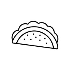 Taco Icon Vector Simple and Vibrant Illustration