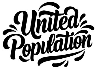 United States population graphic design in a simple. impactful style. Text-based graphic design on a plain background.