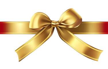 Ultra HD PNG of a luxury golden ribbon label great for surprise birthday invitation post isolated on transparent background