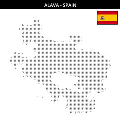 Obraz premium Small dots map of alava in Spain