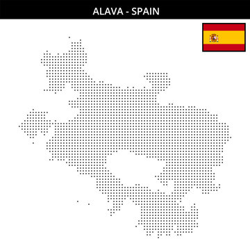Small dots map of alava in Spain