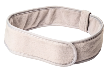 Soft fabric heating belt for comfort and pain relief isolated with transparent background