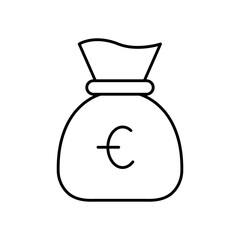 Money Bag Finance Savings Line Icon