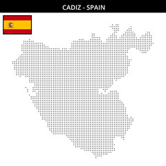 Small dots map of cadiz in Spain © puruan