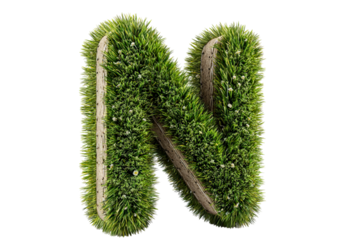 Alphabet N Grass