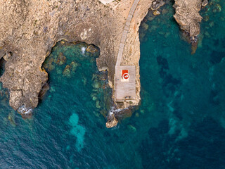 Faro de la Colonia de Sant Jordi en la Isla de Mallorca, Baleares