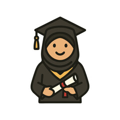 Graduation, academic event, scroll celebration, student cap, proud diploma for vector artwork design, school background theme, university success