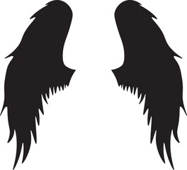 Black silhouette wings design.