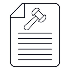 Notary Line Icon