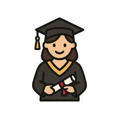 Graduation, ceremony joy, diploma toss, academic scroll, student cap for university background vector, education celebration image, school success