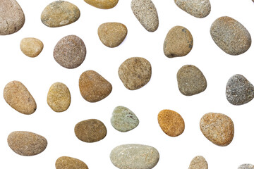 白バックの丸い小石素材