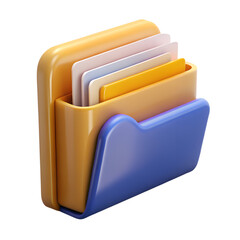 3D Folder With Documents